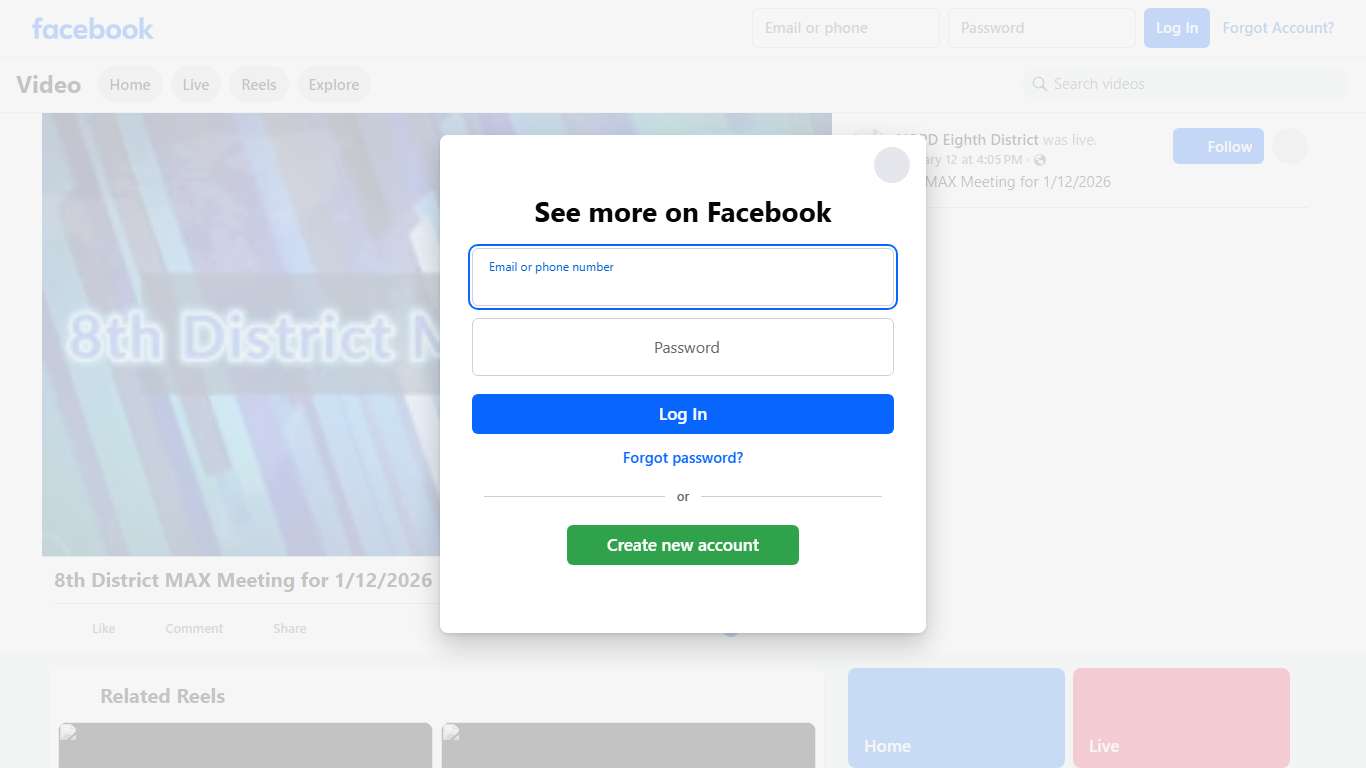 8th District MAX Meeting for 1/12/2026 NOPD Eighth District Facebook